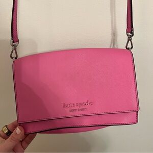 {Kate spade} pink crossbody bag with short chain strap
